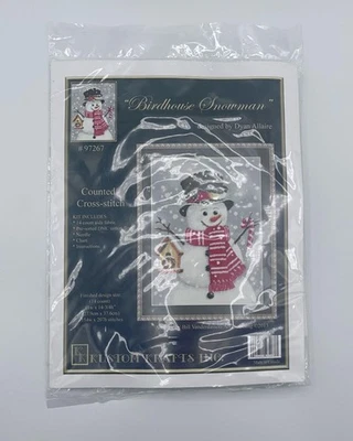 Muñeco de nieve Birdhouse contado punto de cruz Kustom Krafts (sellado) Foto 1 de 3