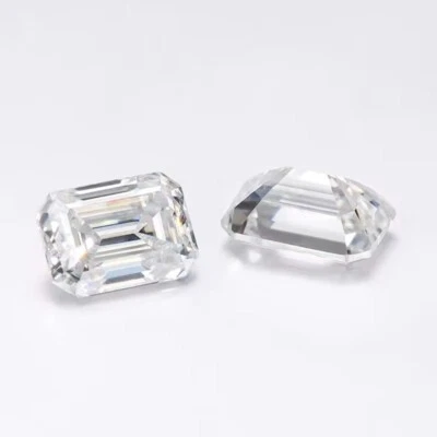 0.5-20ct Emerald Cut Loose Moissanite D VVS1 Real Gem Stone W/ GRA Pass Tester - Image 1 of 4