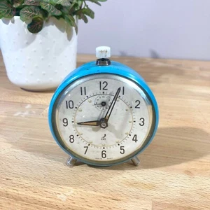 Réveil Vintage Jaz Turquoise Années 60/70 - Made in France Fonctionnel et Rétro - Photo 1/4