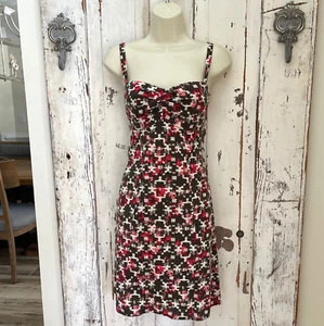 Patagonia Size 6 Woman's Brown Pink Ivory Pockets Sleeveless Casual Dress - Picture 1 of 6