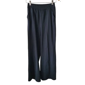 Offline By Aerie Black Wide-Leg Lounge Pants XS Elastic Waist Stretch Material - Picture 1 of 9