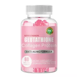 60pcs Glutathione Collagen Gummies,Glutathione Collagen Glow Gummies U4W9 - Picture 1 of 8