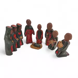 Keramik Krippenfiguren - glasiert - Fat Lava - 15cm - 7-teilig - Bild 1 von 12