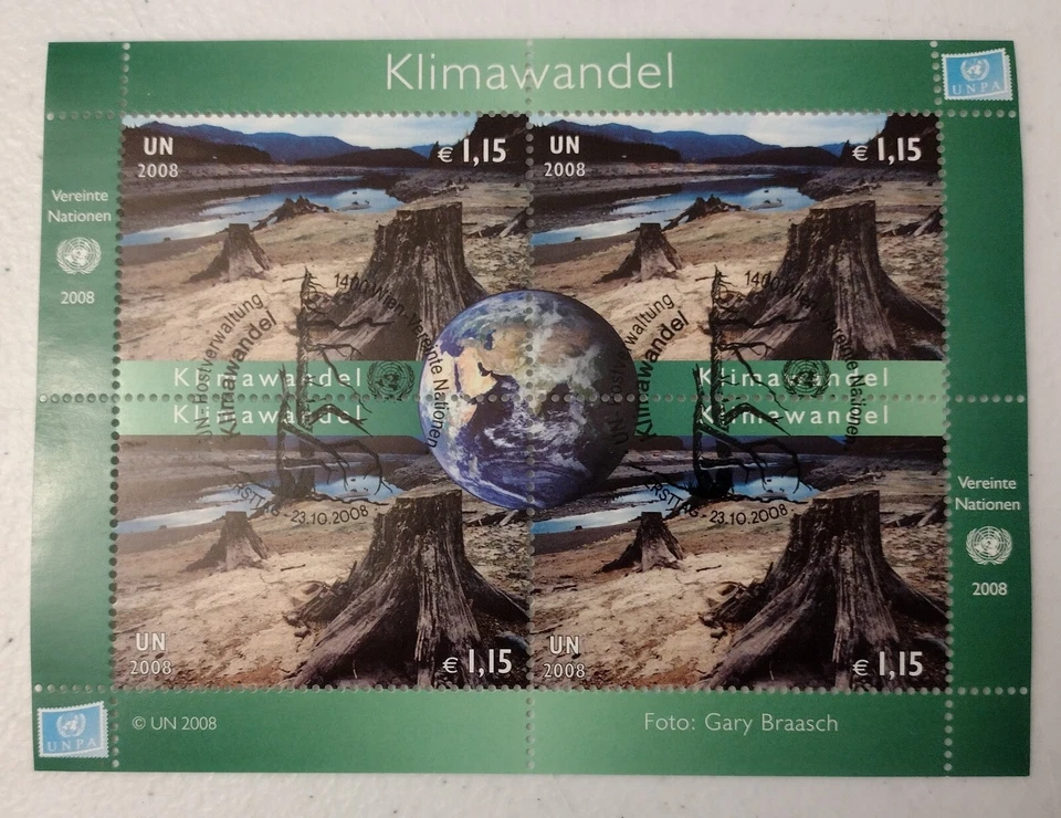 United Nations 2008 Vienna  Climate Change  SC 435 First Day Cancel-CTO - Nice! - Image 1 of 1