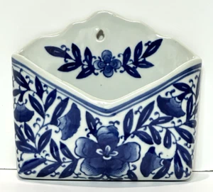 Floral handbemalt Keramik Umschlag Wandmontage Post Brief Halter - Bild 1 von 3