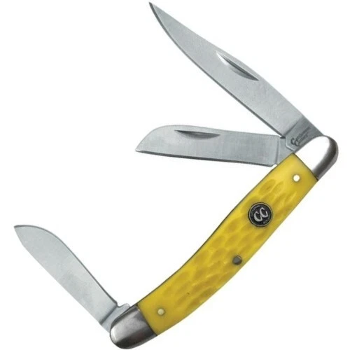 Cattleman's Cutlery Yellow Handle Signature Stockman 3cr13 Folding Knife 0001jyd