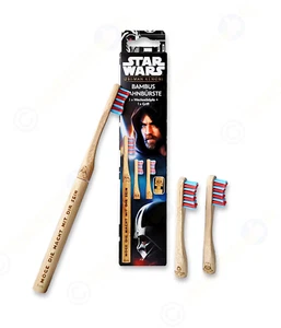 Star Wars Zahnbürste Bambus Zahnbürste 3 Wächselköpfe + 1 Griff - Picture 1 of 1