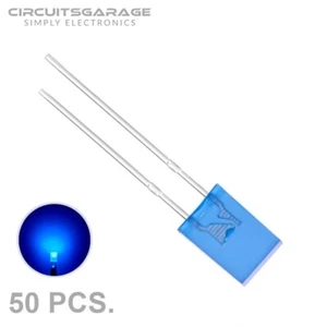 50 x 2x5x7 mm Color Azul Brillante Rectangular Luz LED Bombilla de Diodo Emisora - EE. UU. - Imagen 1 de 5