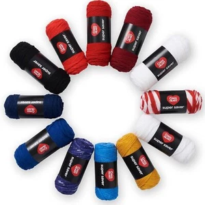 Yarn Super Craft Kit:12-Pack 50g Worsted Yarn, 12 Colors for Knitting&Crocheting - Picture 1 of 8