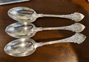 Wood & Hughes Sterling 1875 Angelo große Servierlöffel Set 3 8 1/2" Look - Bild 1 von 10