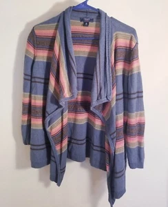 CHAPS offener Pullover Medium Baumwolle Südwest-Stil Schal vorne drapiert  - Bild 1 von 6