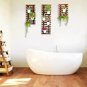 Wall Planter – 3 Pack Wooden Hanging Planter for Indoor Plants, Air Plant Succul - Picture 1 of 9