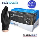 100 Blue And Black Nitrile Gloves Powder Latex Free Disposable Tattoo Mechanic