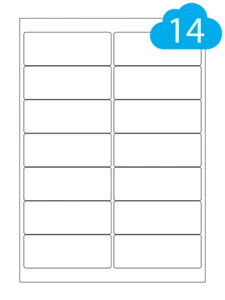 Recycled Paper Labels, 14 Rectangles Per A4 Sheet, Laser Inkjet Printer Stickers - Picture 1 of 1