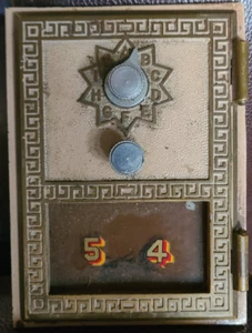 Vintage 1964 Corbin Post Office Box Tür mit Kombination, klein - Bild 1 von 3