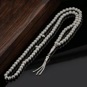 6mm 925 Sterling Silver 99 Muslim Islamic Prayer Beads Tesbih Tasbih Rosary #M99 - Picture 1 of 15
