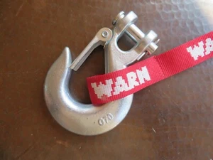 Warn Industries 3/8" Forged Steel Clevis Slip Hook G70 w Safety Strap 98426 - Picture 1 of 10