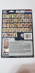 VINTAGE 1986 HASBRO GI JOE WET-SUIT ACTION FIGURE FILE CARD / PACKAGE BOARD - Picture 1 of 10