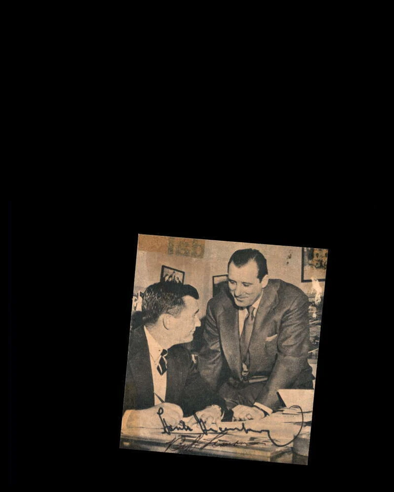 Hank Greenberg JSA Coa Signed  4x4 Photo Autographed Tigers - Image 1 of 3