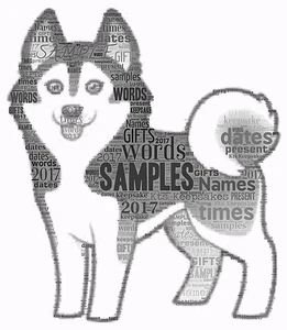 word art picture personalised gift present keepsake Birthday husky dog pet dad  - Picture 1 of 1