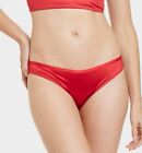 NWT! Women's Satin Red Cheeky Underwear - Auden (S) New