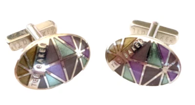 JUEGO DE FABULOSOS GEMELOS ESMALTADOS TED BAKER GENUINOS - LOTE B NUEVOS Foto 1 de 4