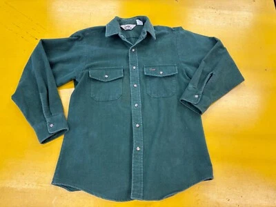 Duxbak Chamois Flannel Shirt Men Size L Green Long Sleeve Button warm distressed - Image 1 of 4
