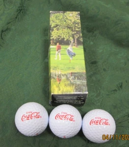 Vintage 3 Pack Spalding #5 Coca-Cola Golf Balls - Picture 1 of 5