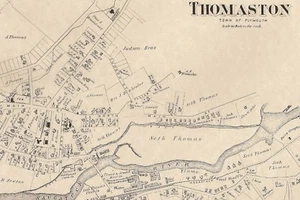 Thomaston Plymouth, CT 1874 mappe con nomi di aziende e proprietari di case mostrati - Foto 1 di 2
