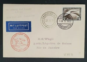 1930 Germany LZ 127 Graf Zeppelin South America Flight Scott #C39 Air Mail Cover - Picture 1 of 2