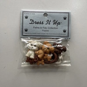 Dog/Puppy Buttons Dress It Up Button Loops Feline & Fido Collection - Picture 1 of 5