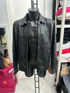 Conbipel Giacca In Vera Pelle Uomo Man Tg52 Nero LLV1222 - Picture 1 of 14