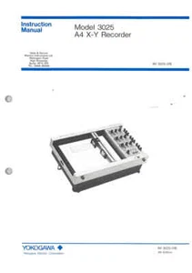 ORIGINAL YOKOGAWA 3025 A4 X-Y PLOTTER ORIGINAL OPERATING & SERVICE MANUAL - Picture 1 of 3