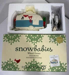dept 56 snowBaby village Classic "Wheel Estate" RV/Camper Light Up Figurine Xmas - Picture 1 of 9