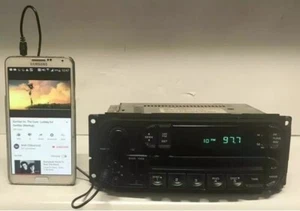 2003 Jeep Chrysler AMFM Radio CD Player w Auxiliary P05064354AJ - RBK Slider Ver - Picture 1 of 6