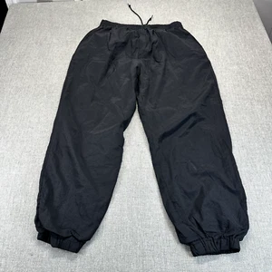 Vintage Reebok Track Pants Mens XL Black Jogger Lined Nylon Athletic - Picture 1 of 9