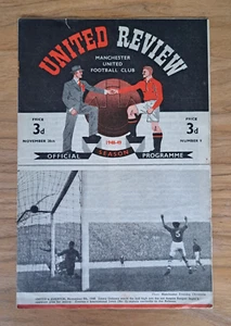 1948 - Manchester United v Birmingham City, Division One Match Programme - Picture 1 of 3
