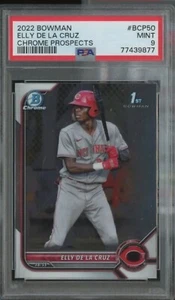 Elly De La Cruz 2022 Bowman Chrome #BCP50 RC 1° Bowman Rookie PSA 9 Reds - Foto 1 di 1