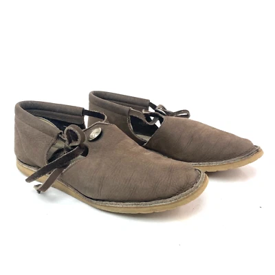 Wild Soles Brown Leather Suede Moccasins Indian Nickel Cushioned Size 8 Walking - Image 1 of 4