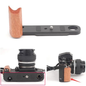 Aluminum Alloy L Plate Wooden Hand Grip Holder for Nikon F3/F3HP/F3T/F3AF Camera - Picture 1 of 10