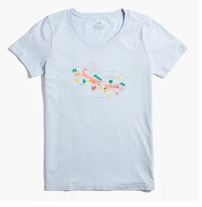 Camiseta de Coleccionista de J Crew Islas del Caribe Cuba Vacaciones Nueva con Etiquetas Talla XL - Imagen 1 de 5