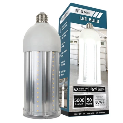GT-Lite LED Corn Cob Bulb, 50W (300W Equivalent), 5000 Lumen, Daylight 5000K - Image 1 of 4