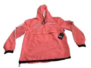 Felpa con cappuccio giacca a vento tessuto Brooklyn taglia M rosa grafica donna streetwear musica - Foto 1 di 15