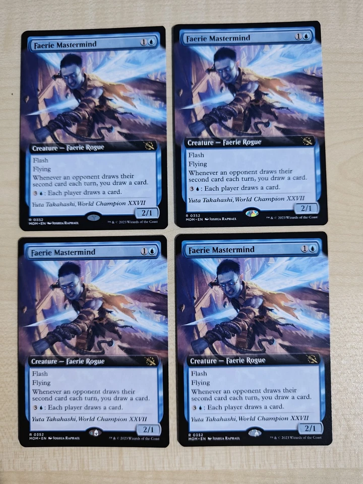 MTG Faerie Mastermind EA Extended Art NM x4  Magic the Gathering - Image 1 of 1
