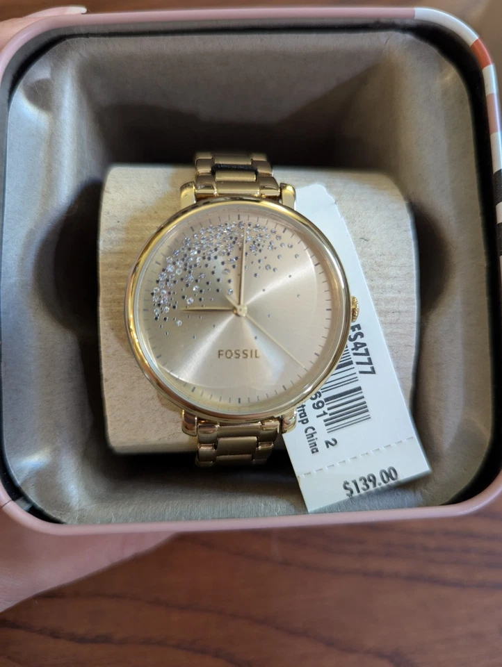 Reloj para mujer Fossil Es4777 Jacqueline tono dorado con esfera de cristal Foto 1 de 1