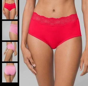 Soma Embraceable Super Soft Geo Brief M Cherry Red Holiday - Picture 1 of 2