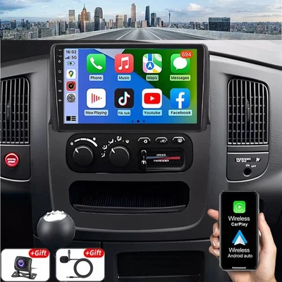 PARA 03-05 DODGE RAM 1500 2500 3500 CAMIÓN COCHE ESTÉREO RADIO CARPLAY ANDROID 13 GPS Foto 1 de 4