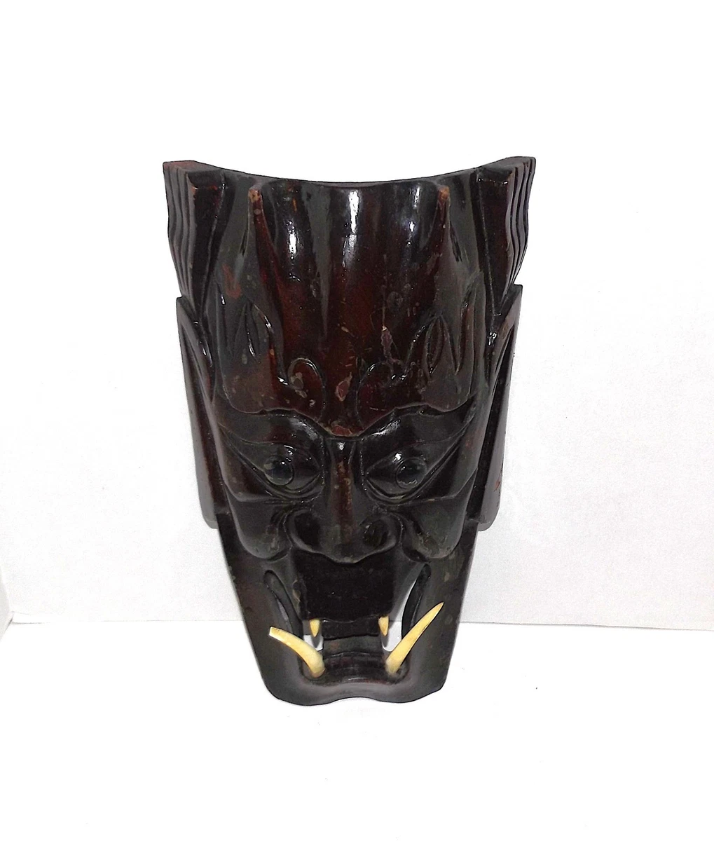 新年セール】鬼滅の刃 儺舞面具 面具 時代物 骨董 蔵出し 木彫り 能面