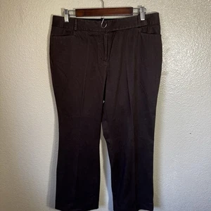Talbots Petites Heritage Damen-Stiefelhose Größe 12P braun flache Fronttaschen - Bild 1 von 6
