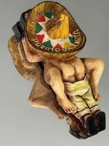 VTG Puerto Vallarta Magnet Sexy Couple Pants Down Sombrero Retro Day Of The Dead - Picture 1 of 6